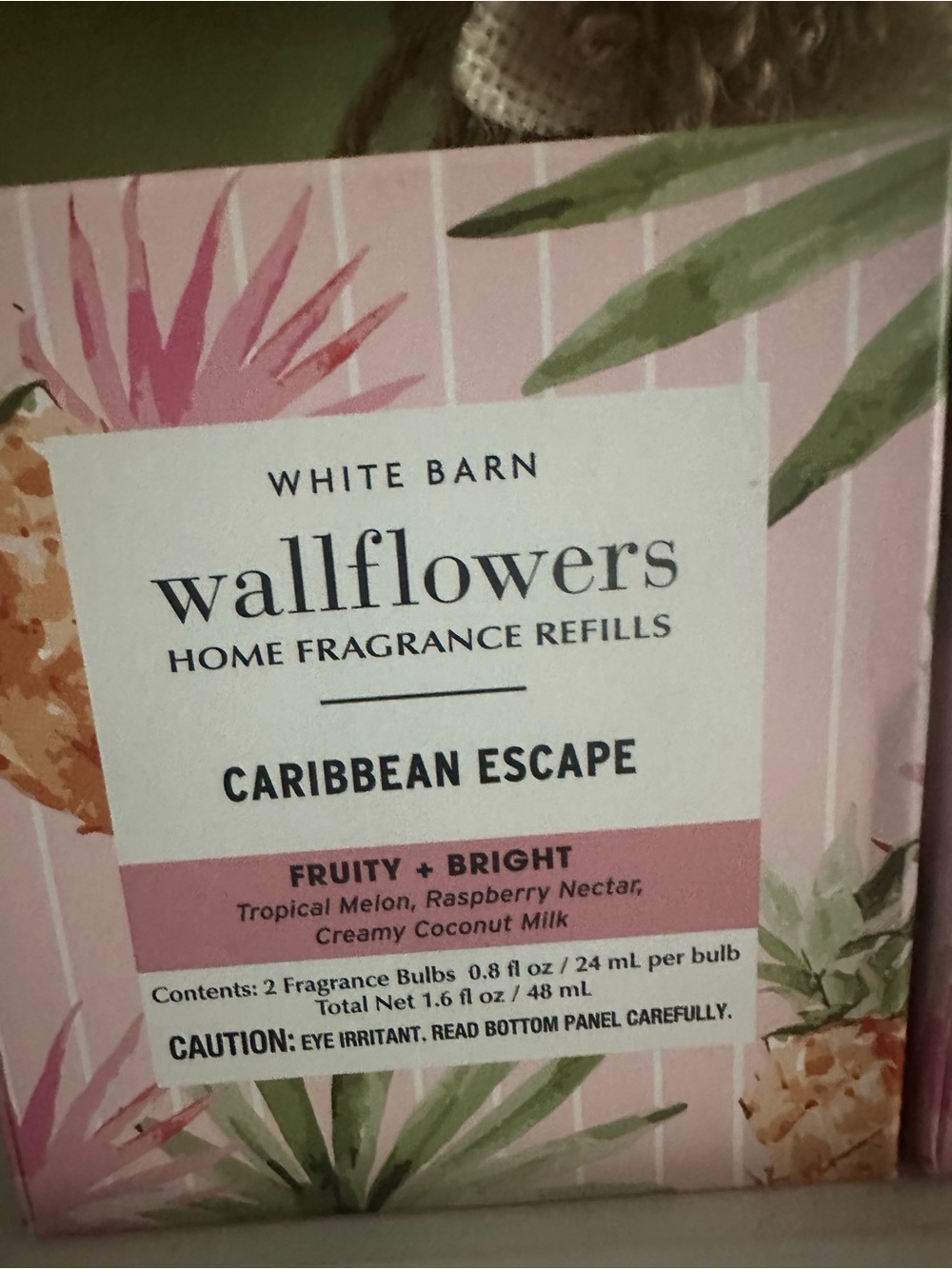 White Barn Wallflowers Caribbean Escape Pink Fragrance Refill - Picture 2 of 3